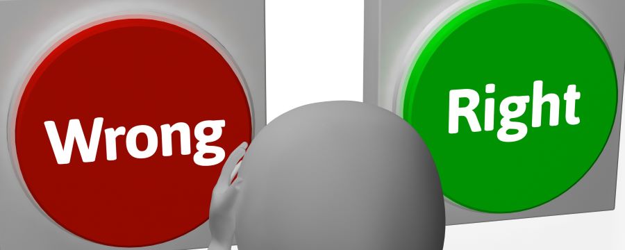 Right or Wrong Buttons